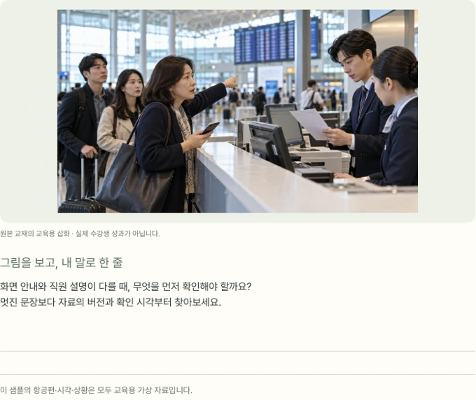 그럴듯한 답을 검토하는 힘 · 그림을 보고 직접 쓰는 워크북 지면