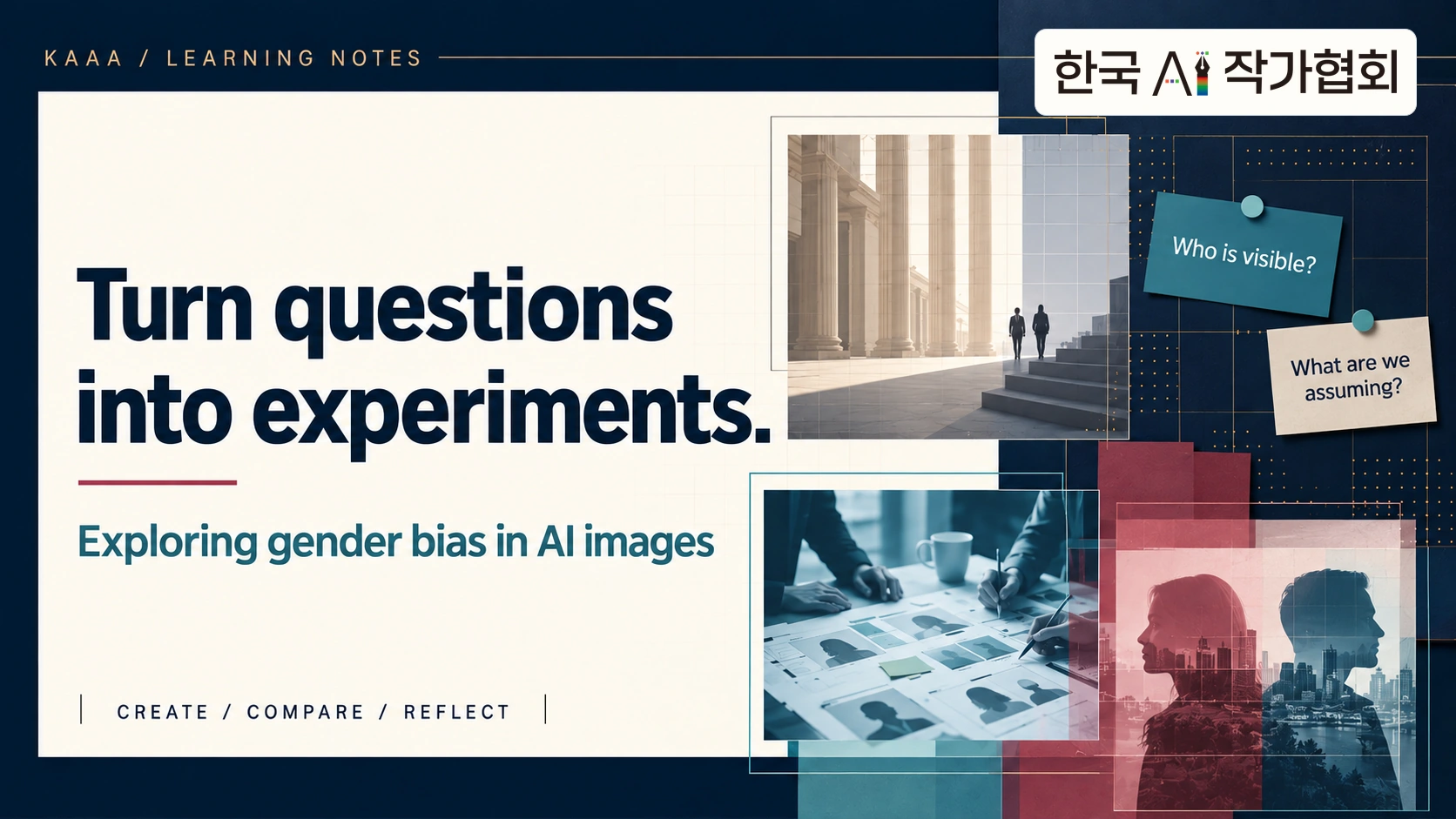 Turn questions into experiments. — Exploring gender bias in AI images