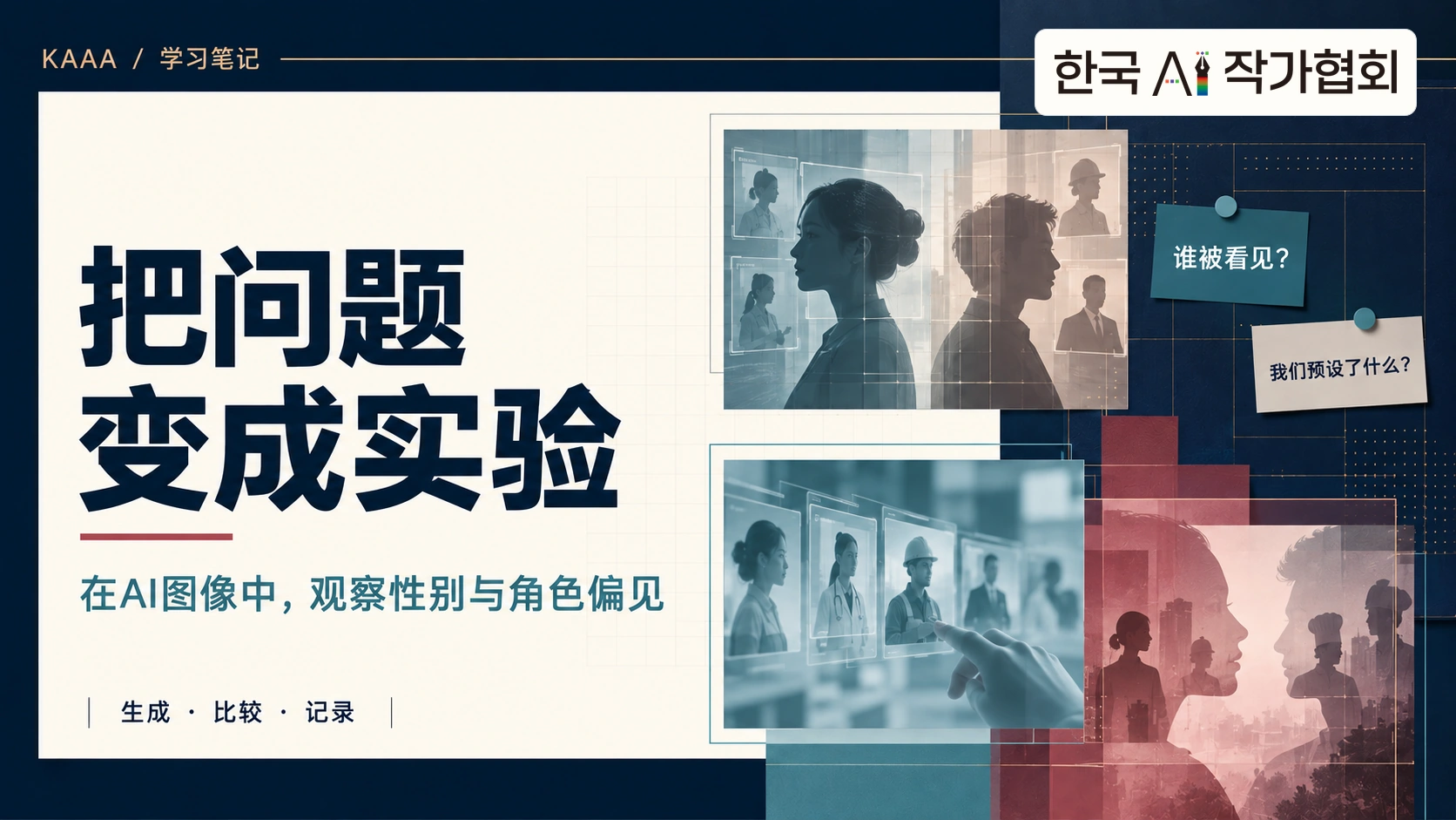 把问题变成实验 — 在AI图像中，观察性别与角色偏见
