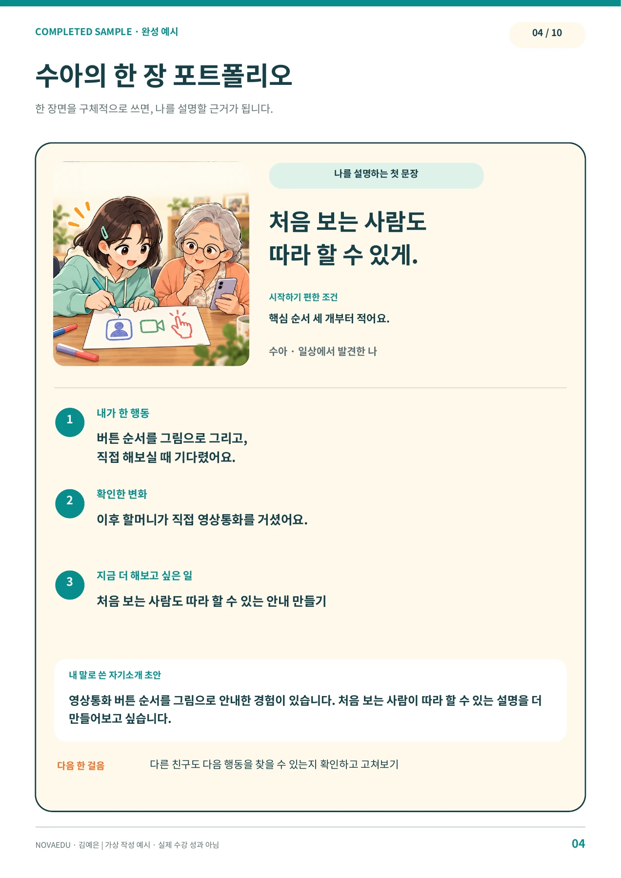 별일 아닌 줄 알았던 내 이야기 · 교육용 창작 예시